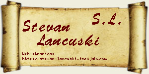Stevan Lančuški vizit kartica